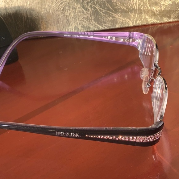 Prada Eyeglass frames, crystals & flex arms - Picture 5 of 7